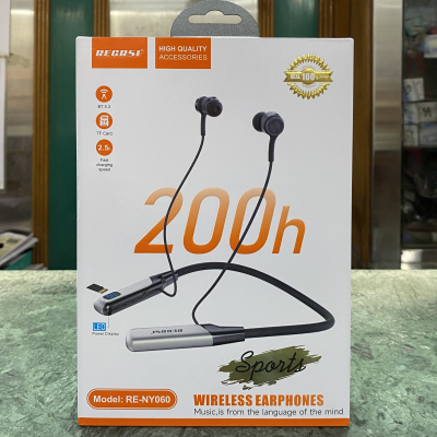 RE-NY060 Recrsi wireless Neckband Bluetooth Earphone Charging backup 200 hours